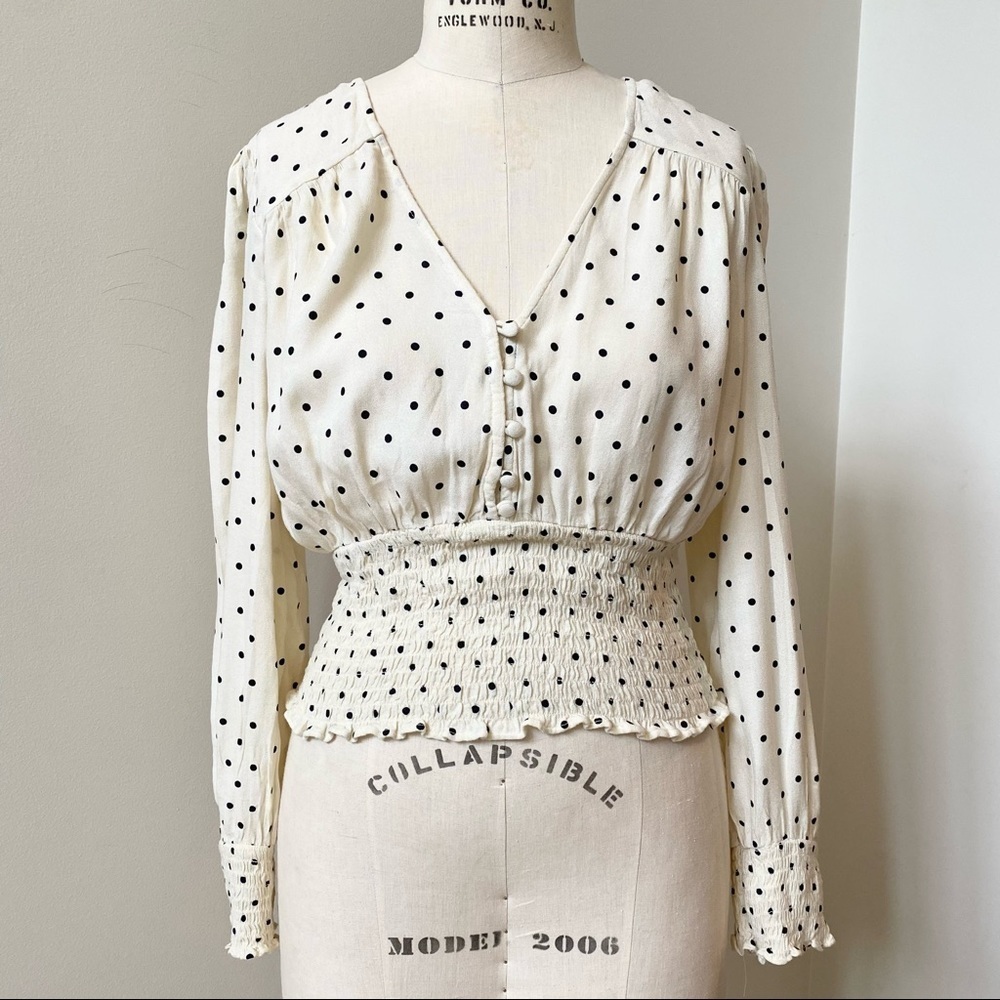 American Eagle Outfitters Polka Dot Blouse Small NWT